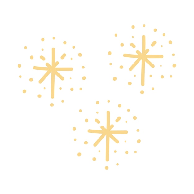 Efecto de brillo Diseño vectorial de signos Conjunto de formas de estrellas Símbolos mágicos