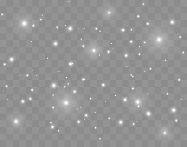 Efecto de brillo de estrellas brillantes de vector aislado sobre fondo transparente luces de navidad mágicas vector ...