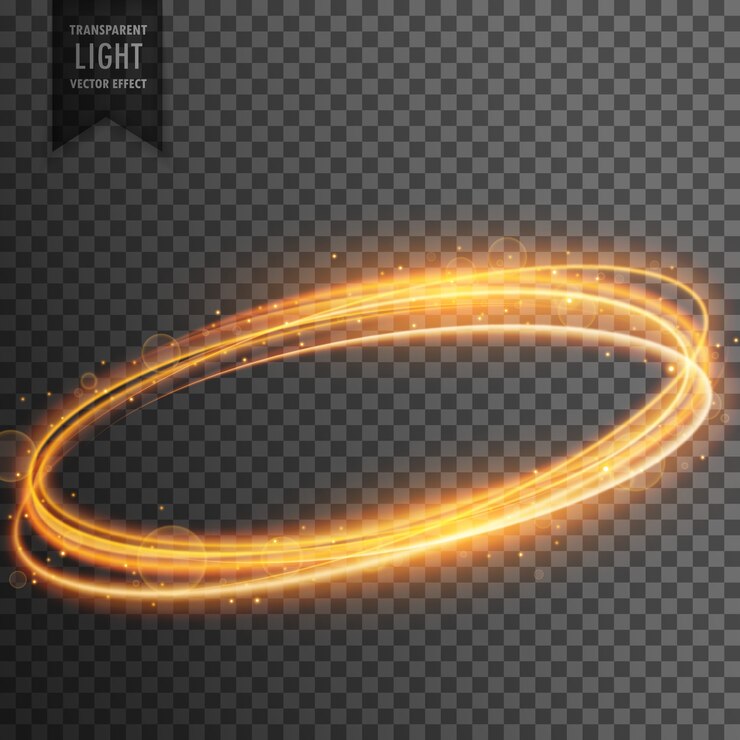Vector efecto circular transparente de luz