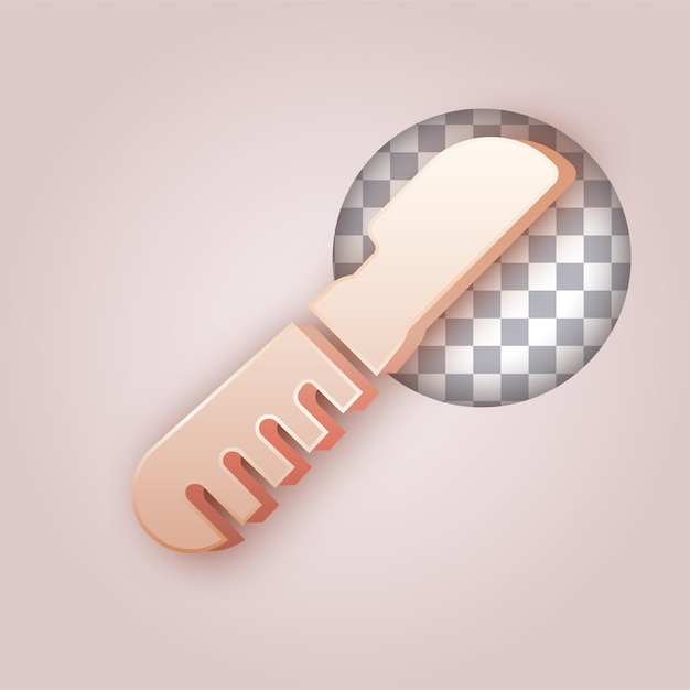 Efecto de color mantequilla suave icono de cuchilla o cuchillo con fondo personalizable