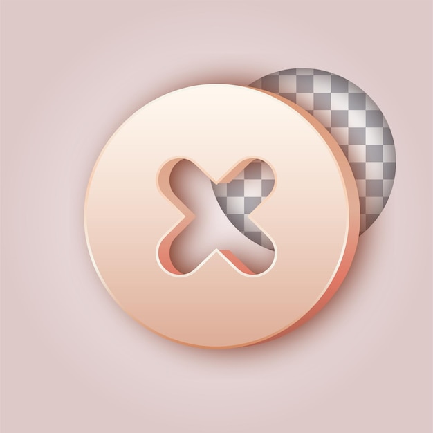 Efecto de color de mantequilla suave Icono equivocado con fondo personalizable