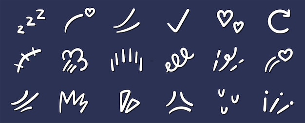 Efecto cómico de manga dibujo a mano