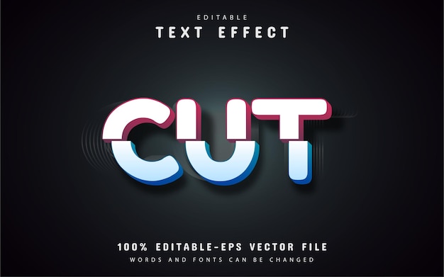 Efecto de corte de texto editable