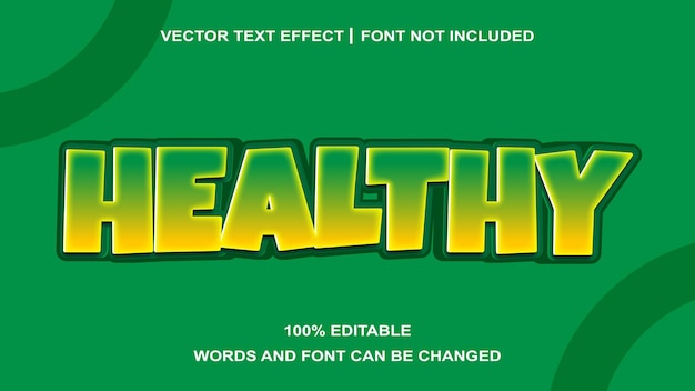 EFECTO CREATIVO DE TEXTO SALUDABLE