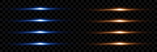 Efecto de deslumbramiento horizontal Hazes láser Hazes horizontales de luz