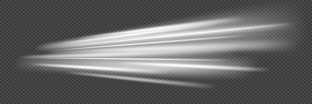 El efecto del deslumbramiento y la luz El efecto del haz blanco y el destello En un fondo transparente