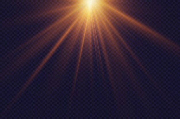 Efecto de destello brillante luz de estrella y explosión