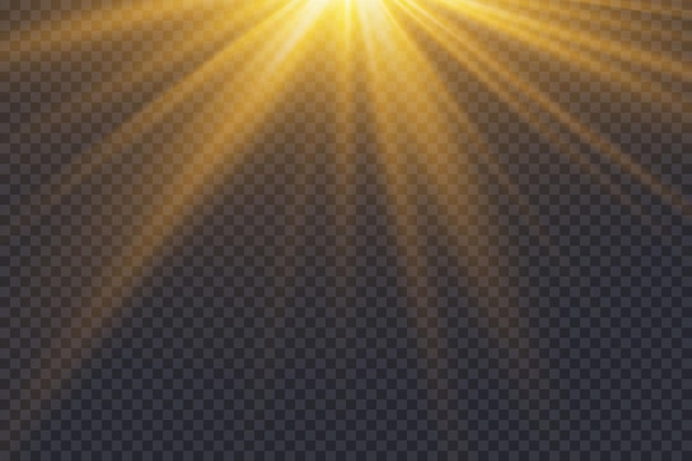El efecto del destello de una lente especial y la luz