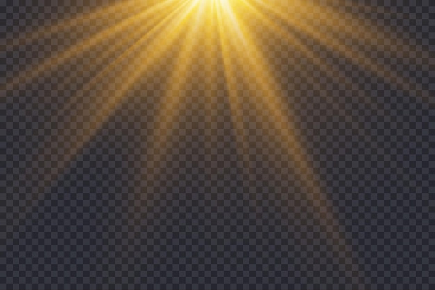 El efecto del destello de una lente especial y la luz
