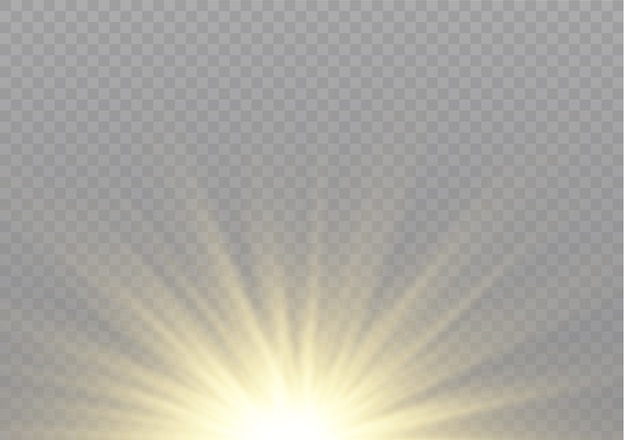 Efecto de destello de luz especial de luz solar transparente.