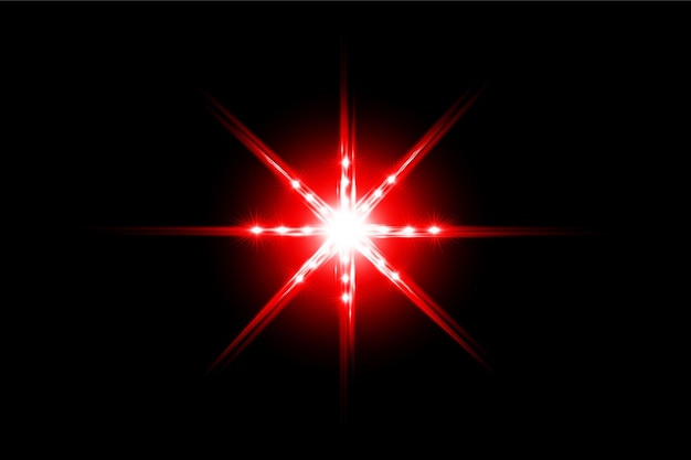 Efecto de destello de luz transparente diseño de fondo de color rojo eps