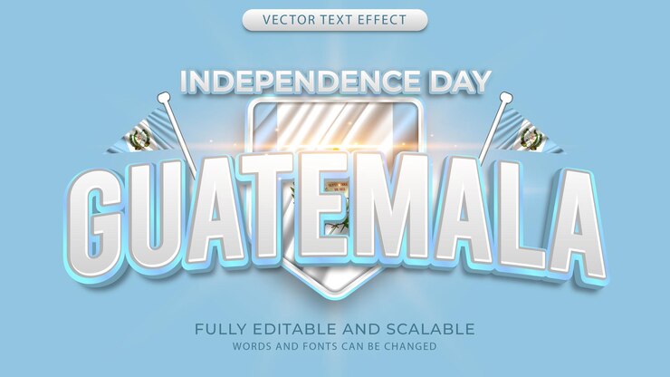 Vector efecto del día de la independencia de los países del mundo texto archivo de eps editable