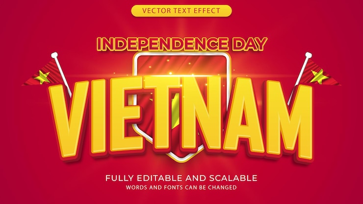 Vector efecto del día de la independencia de los países del mundo texto archivo de eps editable