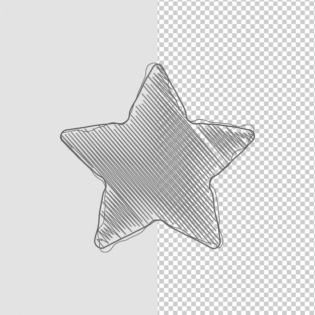 Efecto de dibujo Icon de estrella con fondo personalizable