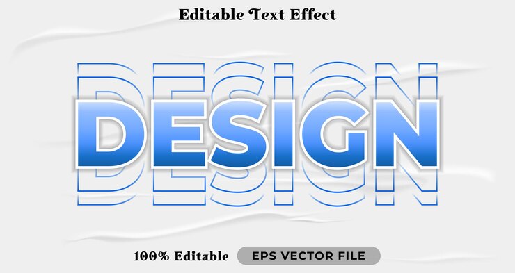 Vector efecto de diseño de texto estilo gráfico de moda texto editable