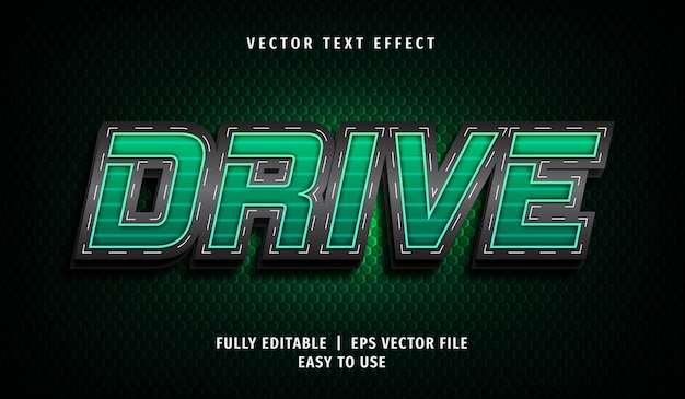 Efecto Drive Text, estilo de texto editable