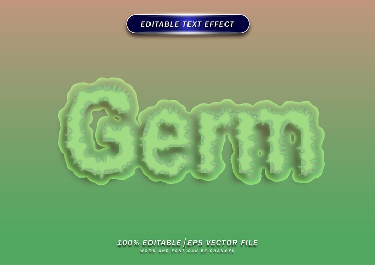 Vector efecto editable de texto germinal con textura abstracta