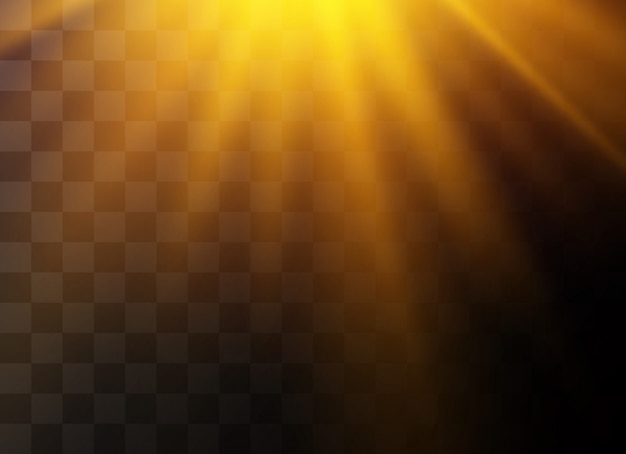 Efecto especial de destello de luz con rayos de luz.