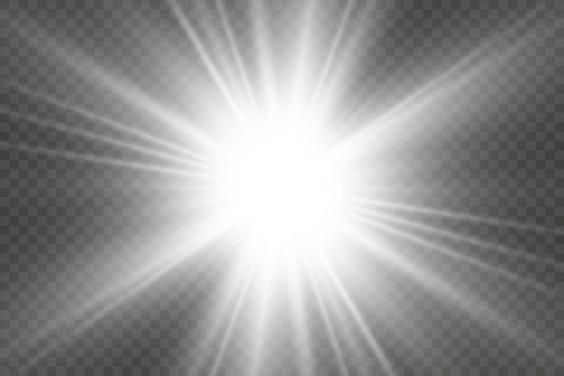 Efecto especial de destello de luz.