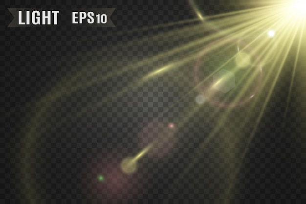 Efecto especial de destello de luz.