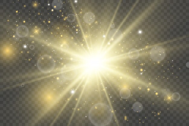 Efecto especial de destello de luz.