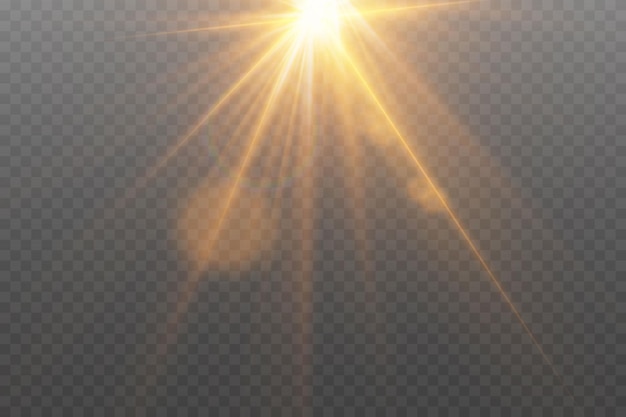 Efecto especial de luz y destello de estrellas