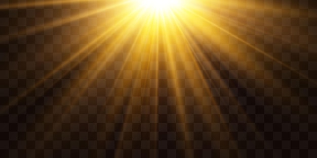 Efecto especial de luz de destello vectorial de la luz solar