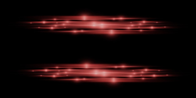 Efecto especial rojo Hazes láser Hazes de luz horizontales