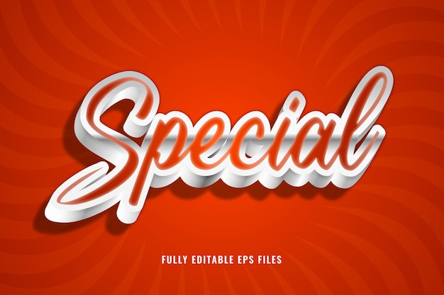 Vector efecto especial de texto editable en 3d