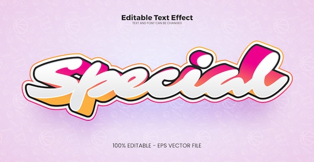 Efecto especial de texto editable en estilo de tendencia moderna.