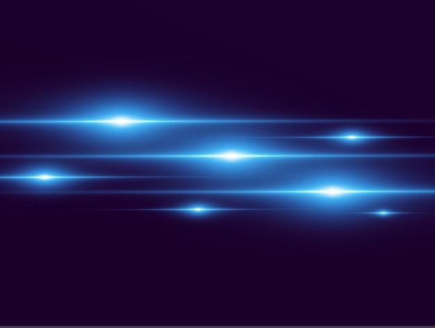 Efecto especial de vector azul claro. Brillantes hermosas líneas brillantes sobre un fondo oscuro.