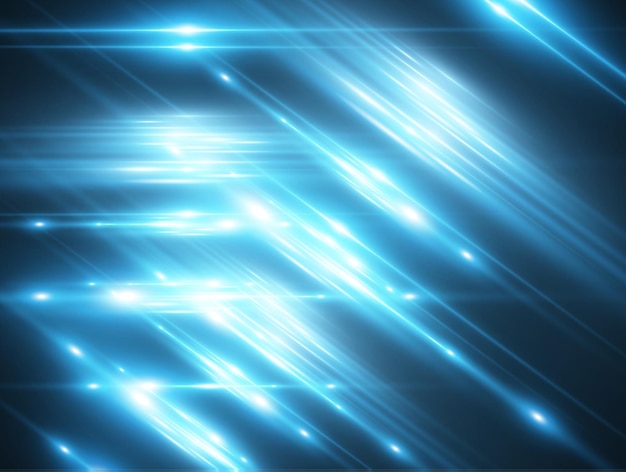 Efecto especial de vector azul claro que brilla intensamente hermosas líneas brillantes sobre un fondo oscuro