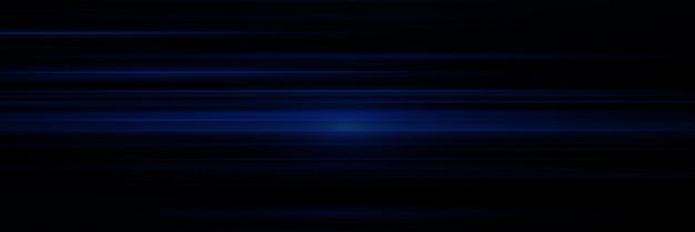 Efecto especial vectorial de rayas brillantes sobre un fondo negro