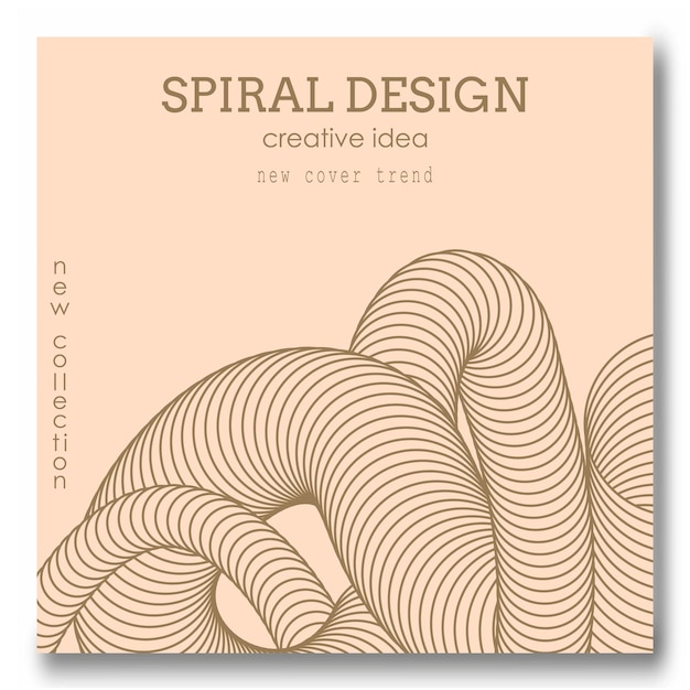 Efecto espiral tridimensional La forma dinámica de las líneas paralelas crea la ilusión de volumen Un elemento de diseño para ideas creativas