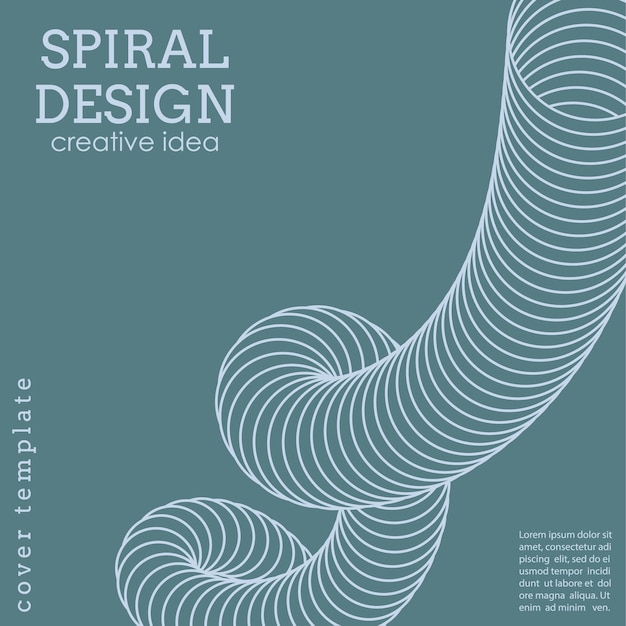 Efecto espiral tridimensional La forma dinámica de las líneas paralelas crea la ilusión de volumen Un elemento de diseño para ideas creativas
