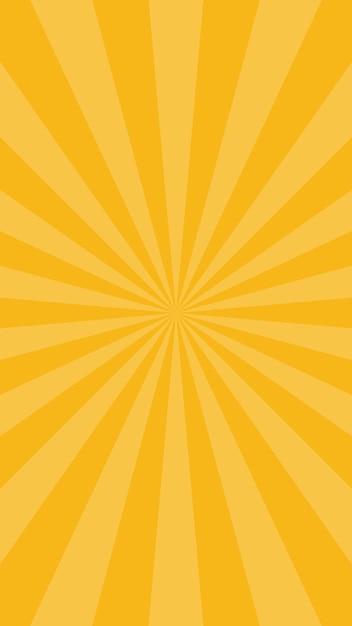 Efecto de estallido de luz amarillo plano simple Fondo vectorial vertical