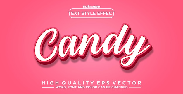 Efecto de estilo Candy Text editable