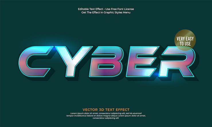 Vector efecto de estilo creativo de texto en 3d editable por internet