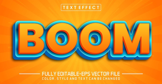 Efecto de estilo editable del texto Boom