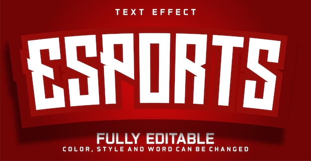 Efecto de estilo editable de texto de esports