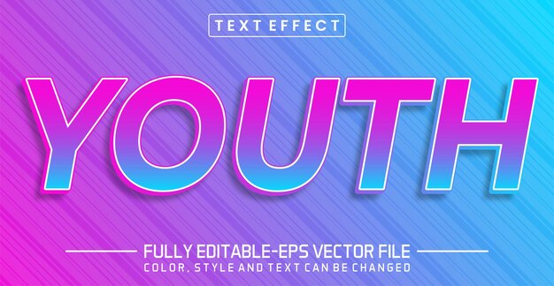 Efecto de estilo editable para el texto juvenil
