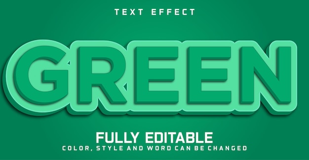 Efecto de estilo editable de texto verde