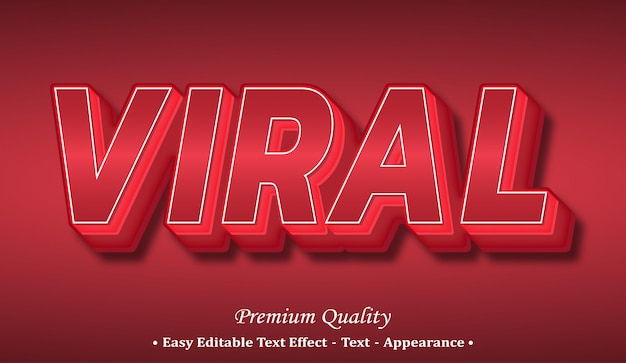 Efecto de estilo de fuente viral 3d