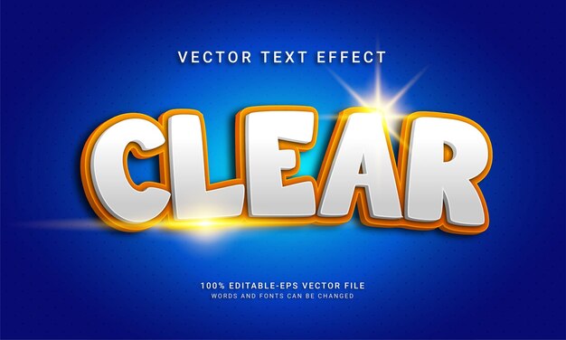 Efecto de estilo de texto 3d claro