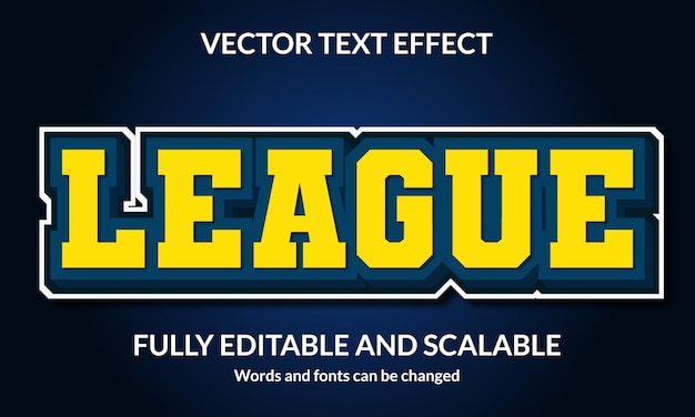 Efecto de estilo de texto 3D editable de League