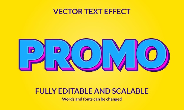 Efecto de estilo de texto 3D editable promocional