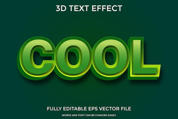 Efecto de estilo de texto 3d genial