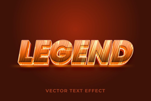 Vector efecto de estilo de texto 3d de la leyenda