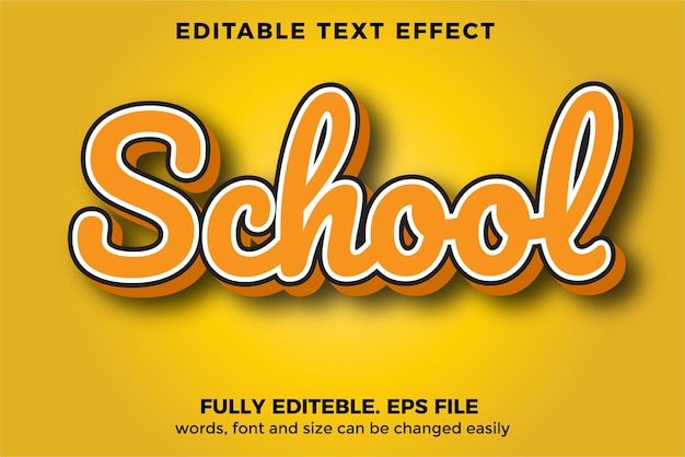 Efecto de estilo de texto 3D plantilla de efecto de estilo editable