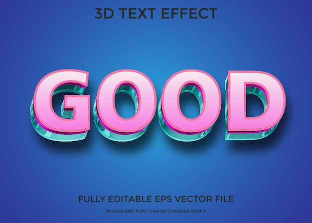 Vector efecto de estilo de texto 3d